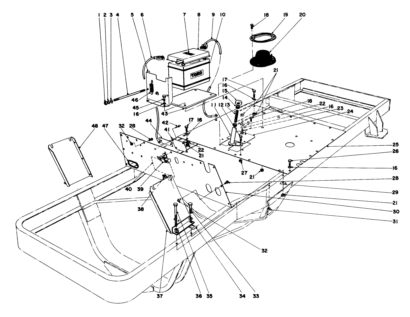 Toe Board And Battery Assembly