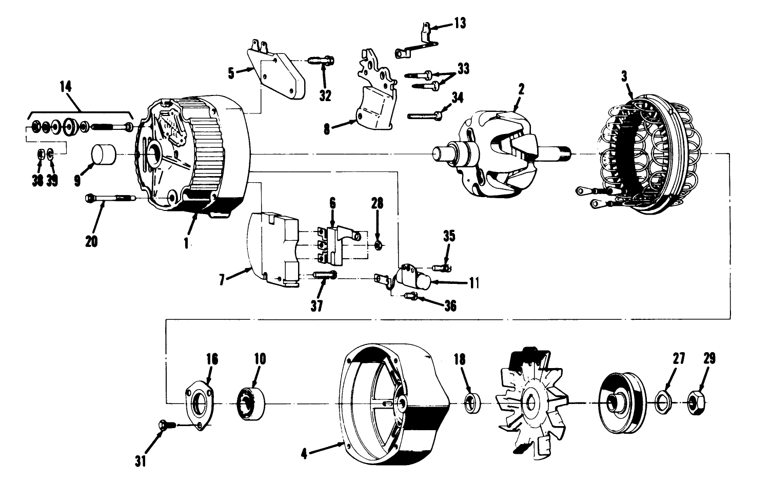42 Amp. Alternator Assembly No. 47-5900