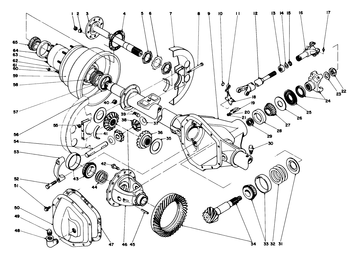 Rear Axle (36-9830) And Drive Line (44-1130)