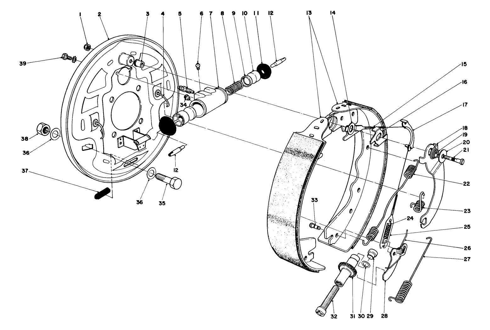 Rear Brake Assembly (37-1010 R.h. & 37-1020 L.h.)