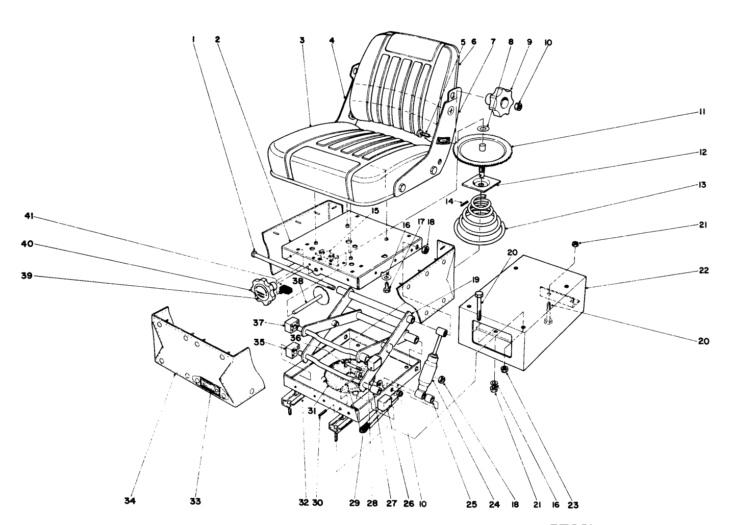 Seat Assembly (46-3440) And Suspension Assembly (46-3430)