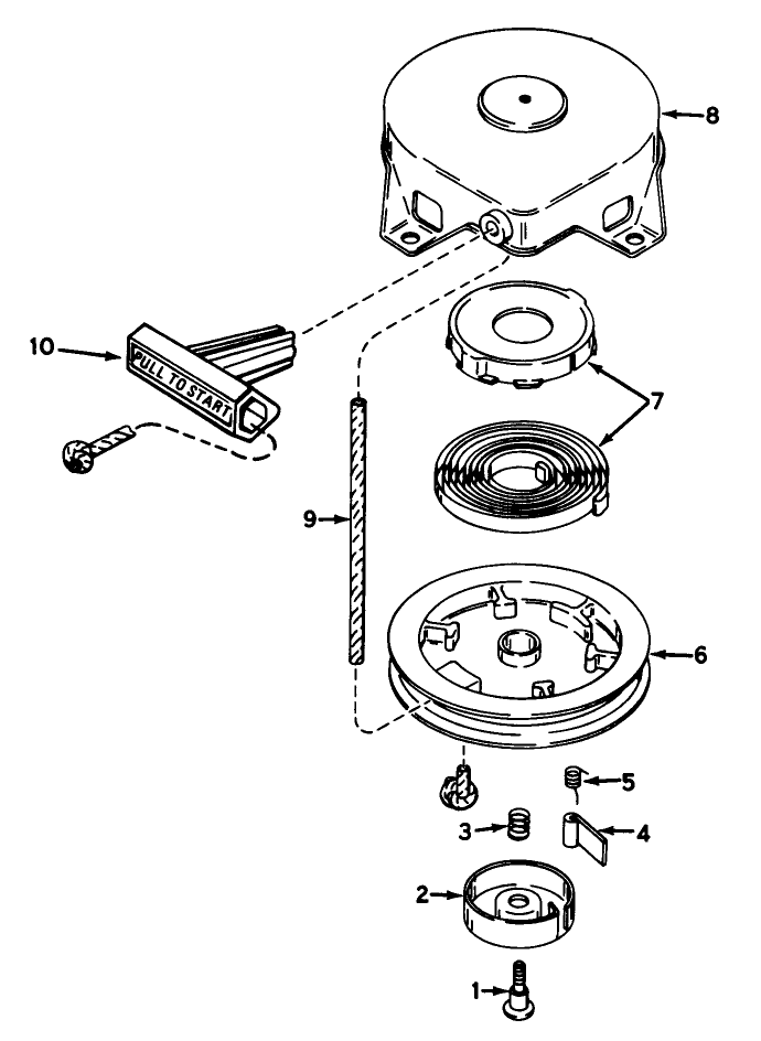Shroud & Rewind Starter No. 590537