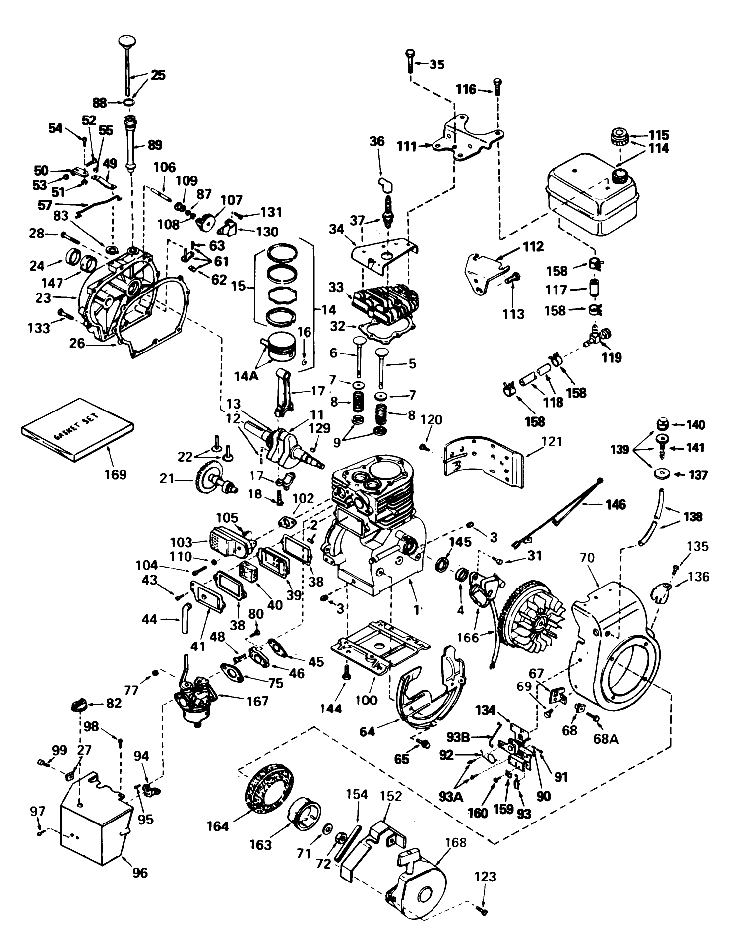 Engine Techumseh Model No. H50-65440m