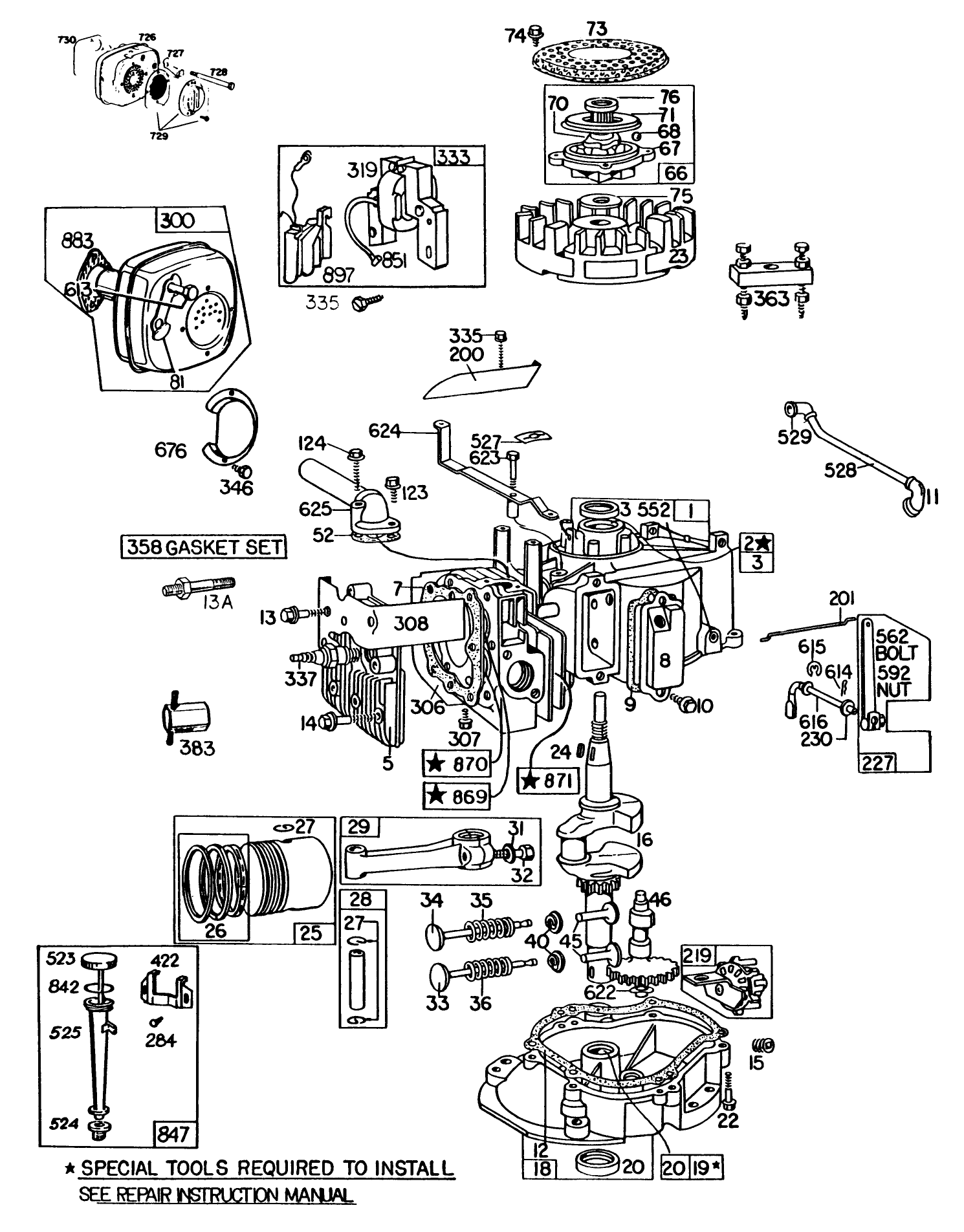 Engine Briggs & Stratton Model 130902-1162-01