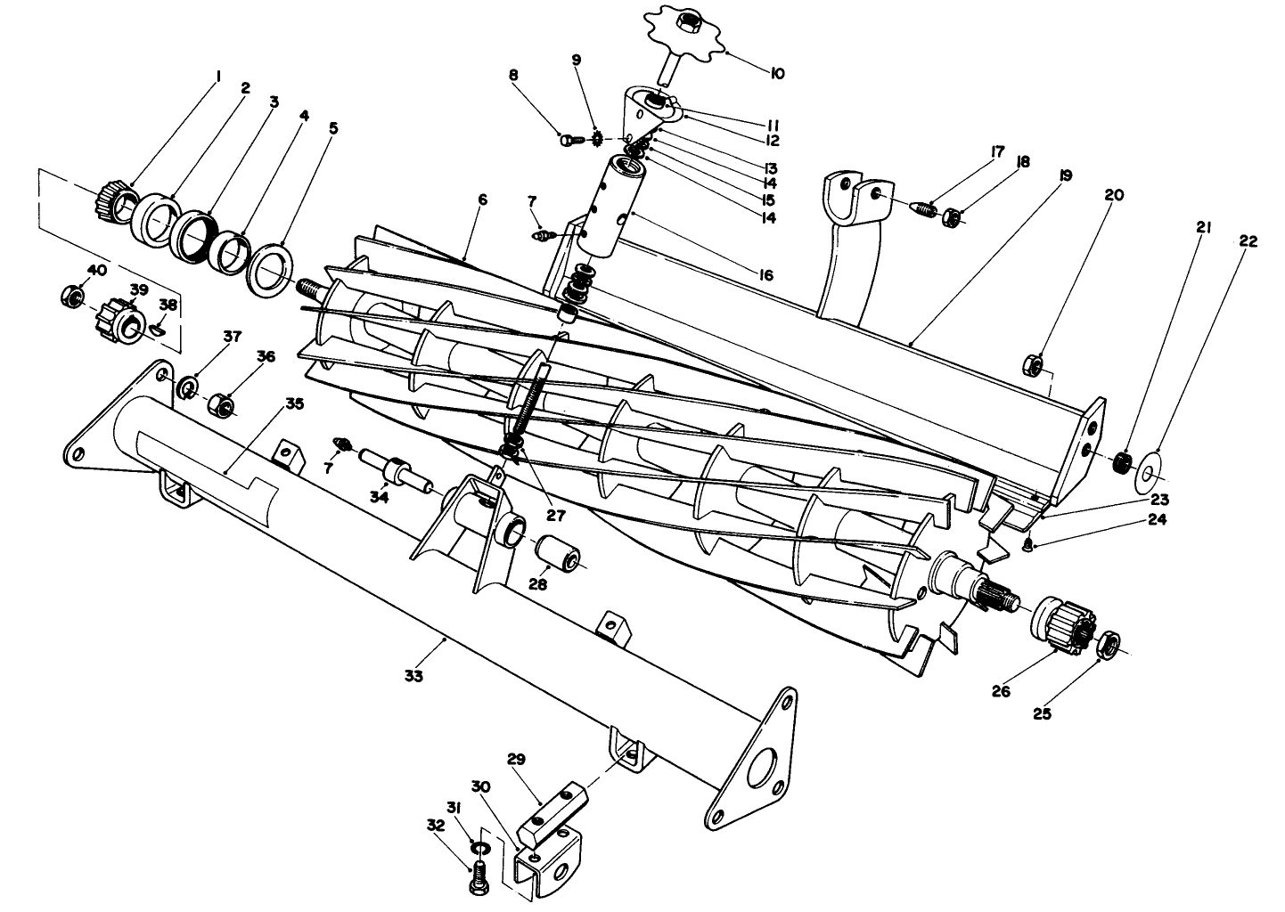 Reel & Bed Bar Assembly
