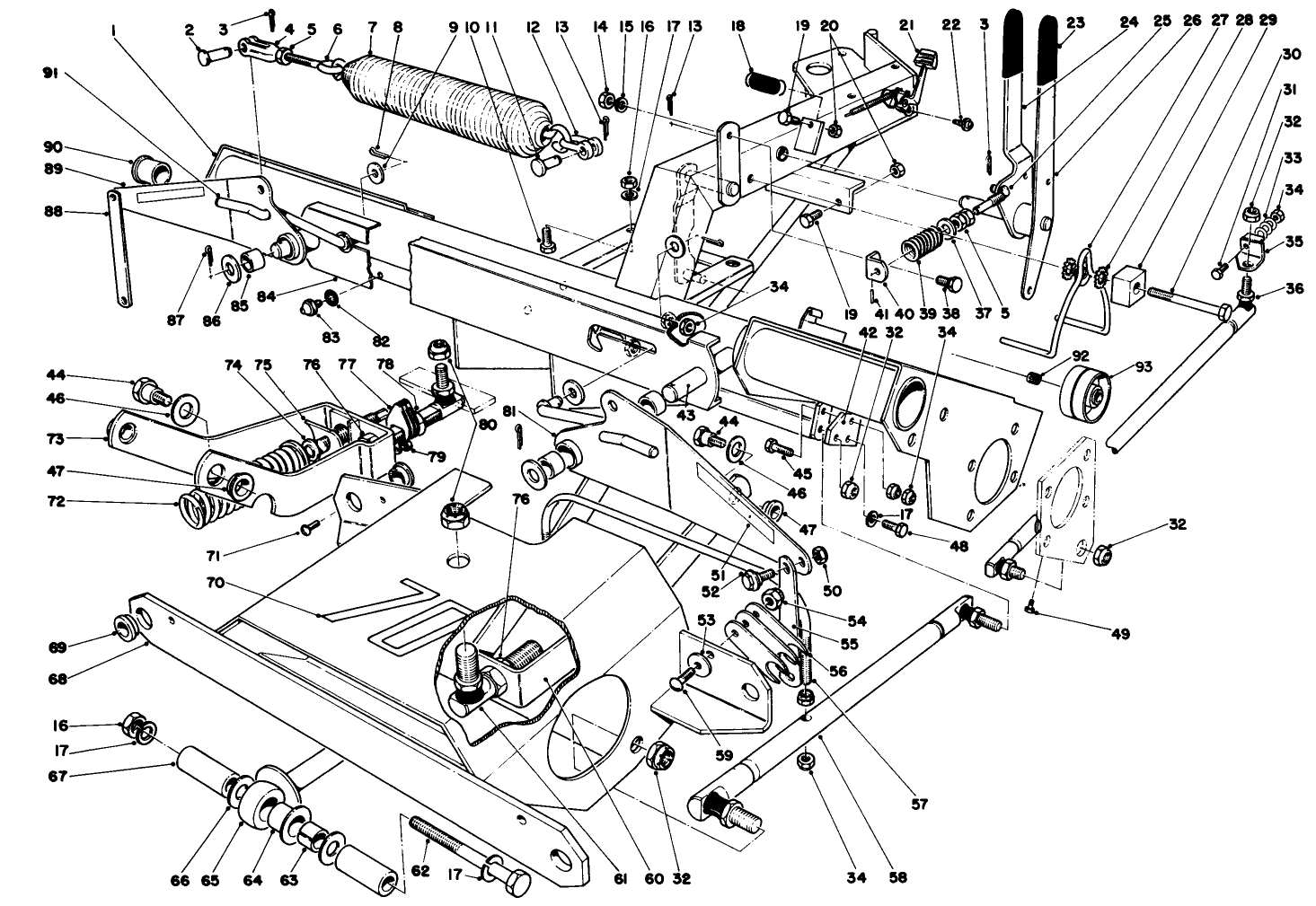Main Frame And Counterbalance Assembly