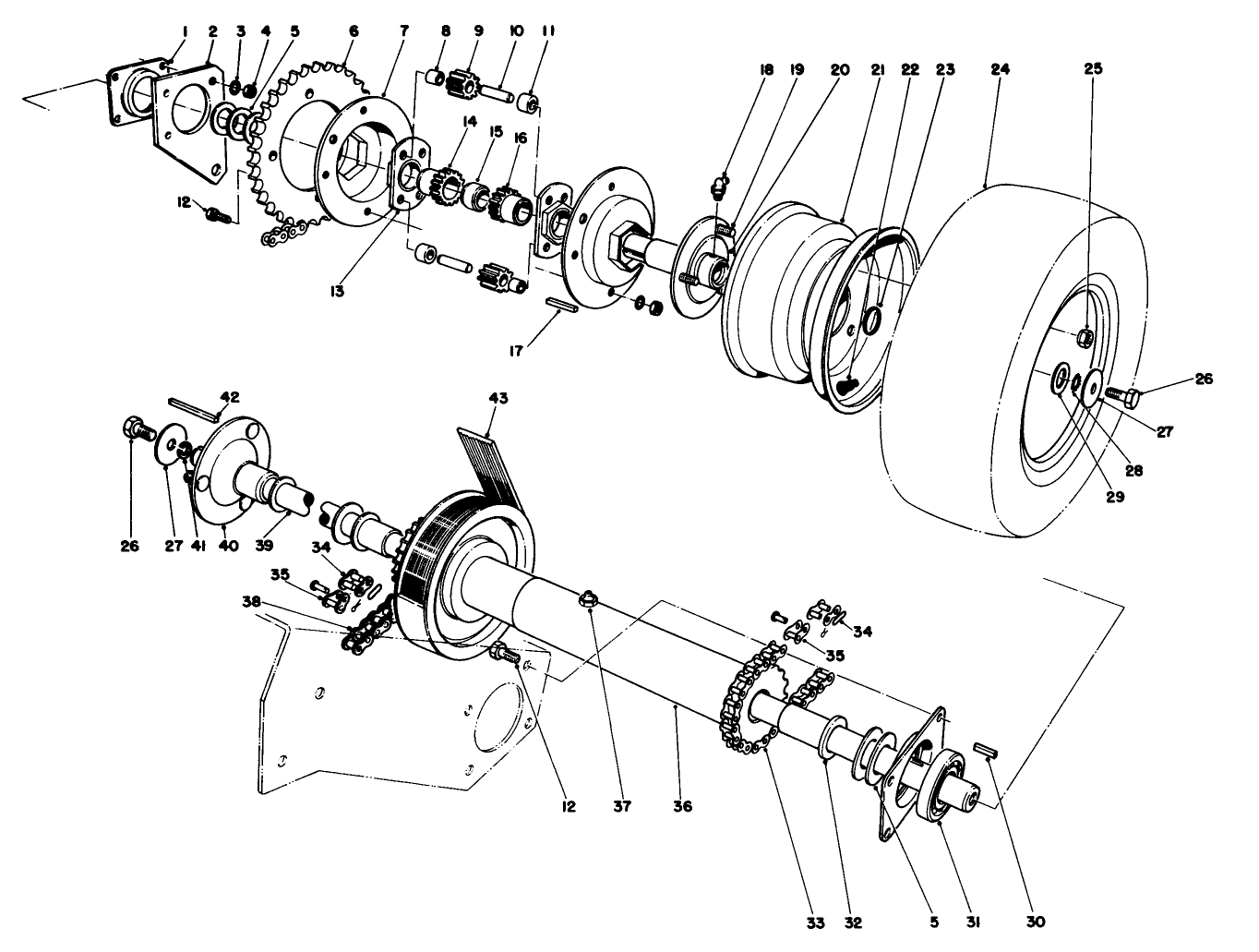 Axle & Drive Shaft Assembly