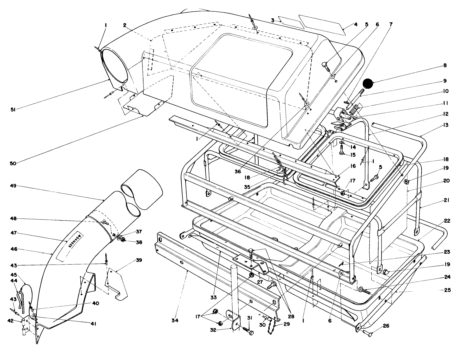 Easy Fill Grass Catcher Model 59120 (optional)