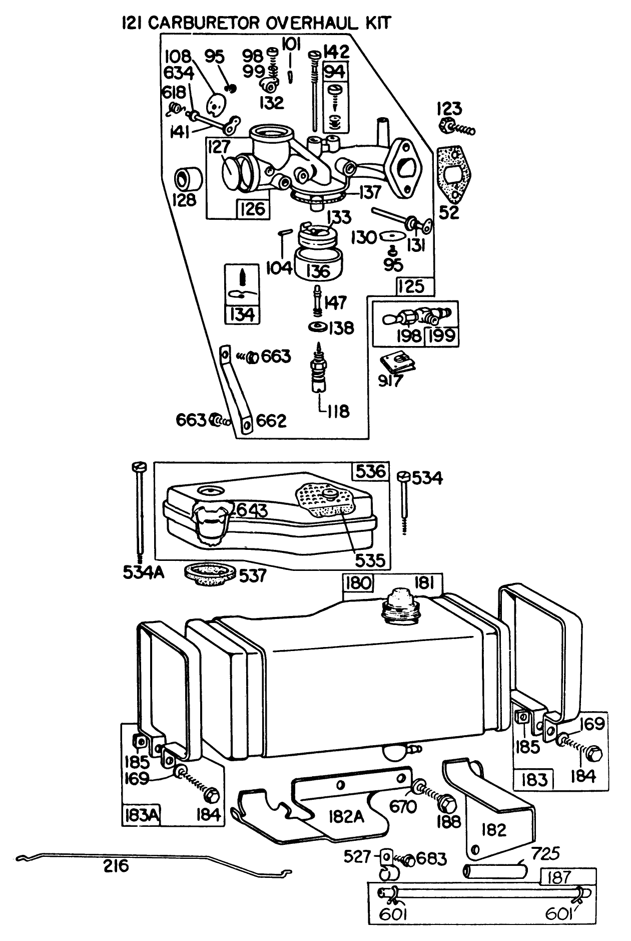 Engine Briggs & Stratton Model No. 191702-2133-01