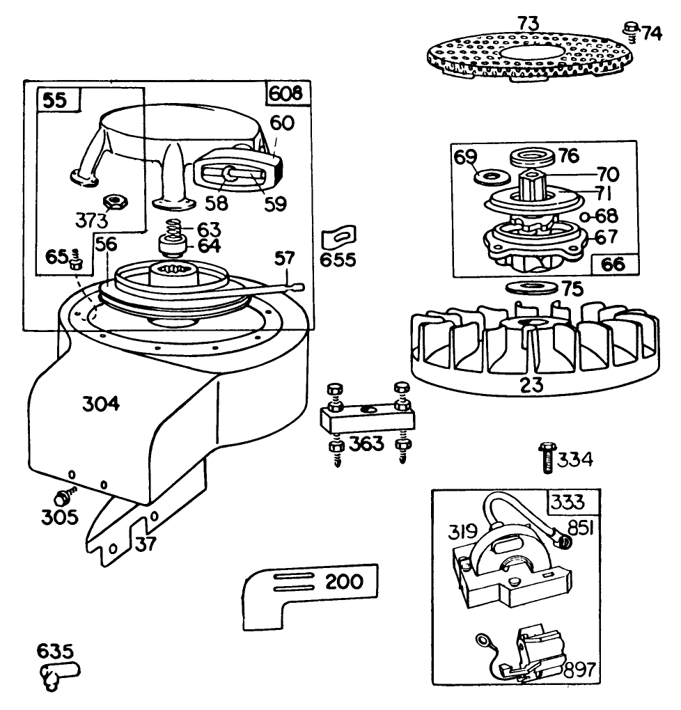 Engine Briggs & Stratton Model No. 191702-2133-01