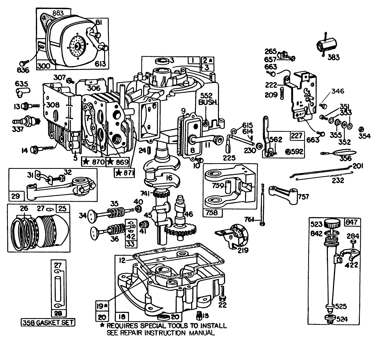 Engine Briggs & Stratton Model No. 191707-2132-01