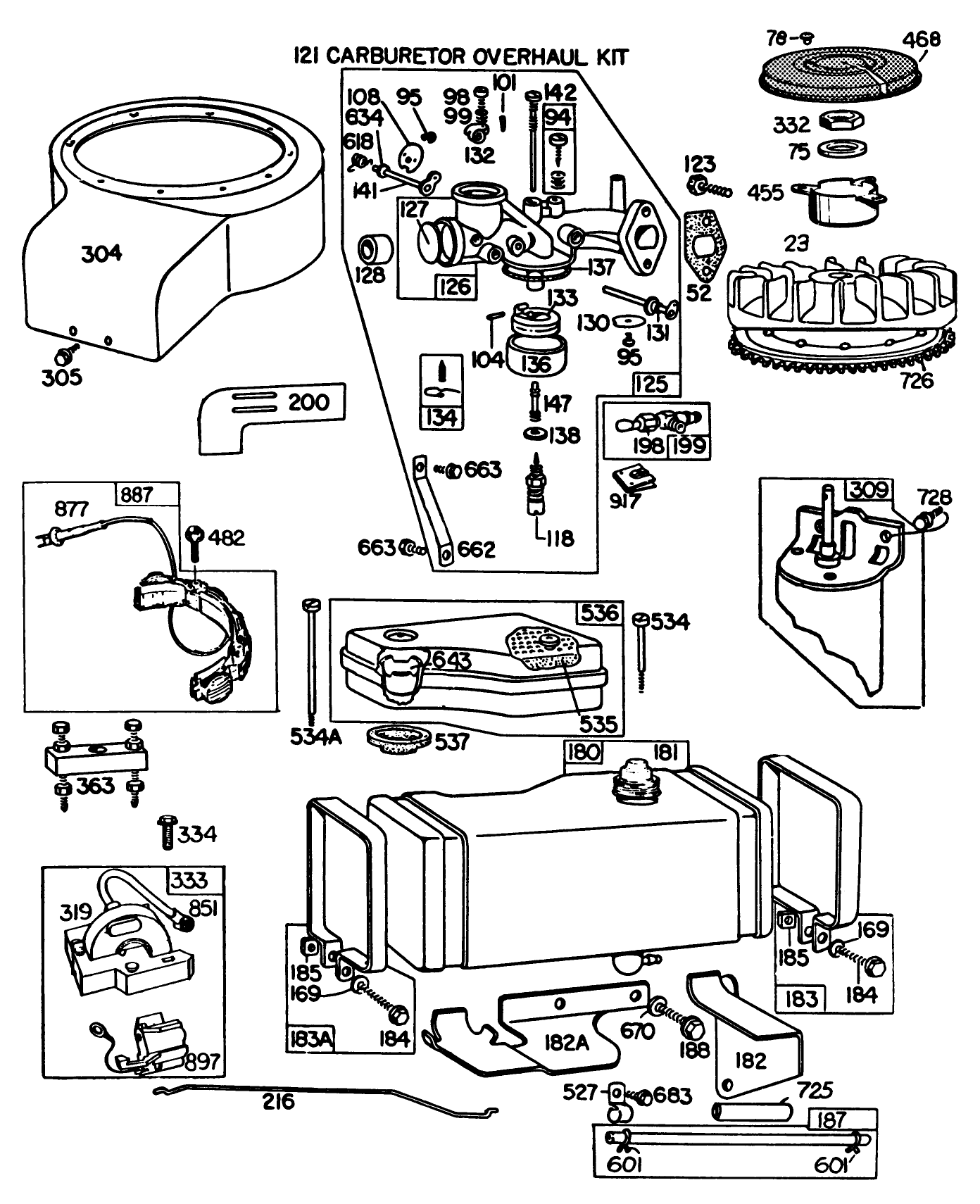 Engine Briggs & Stratton Model No. 191707-2132-01
