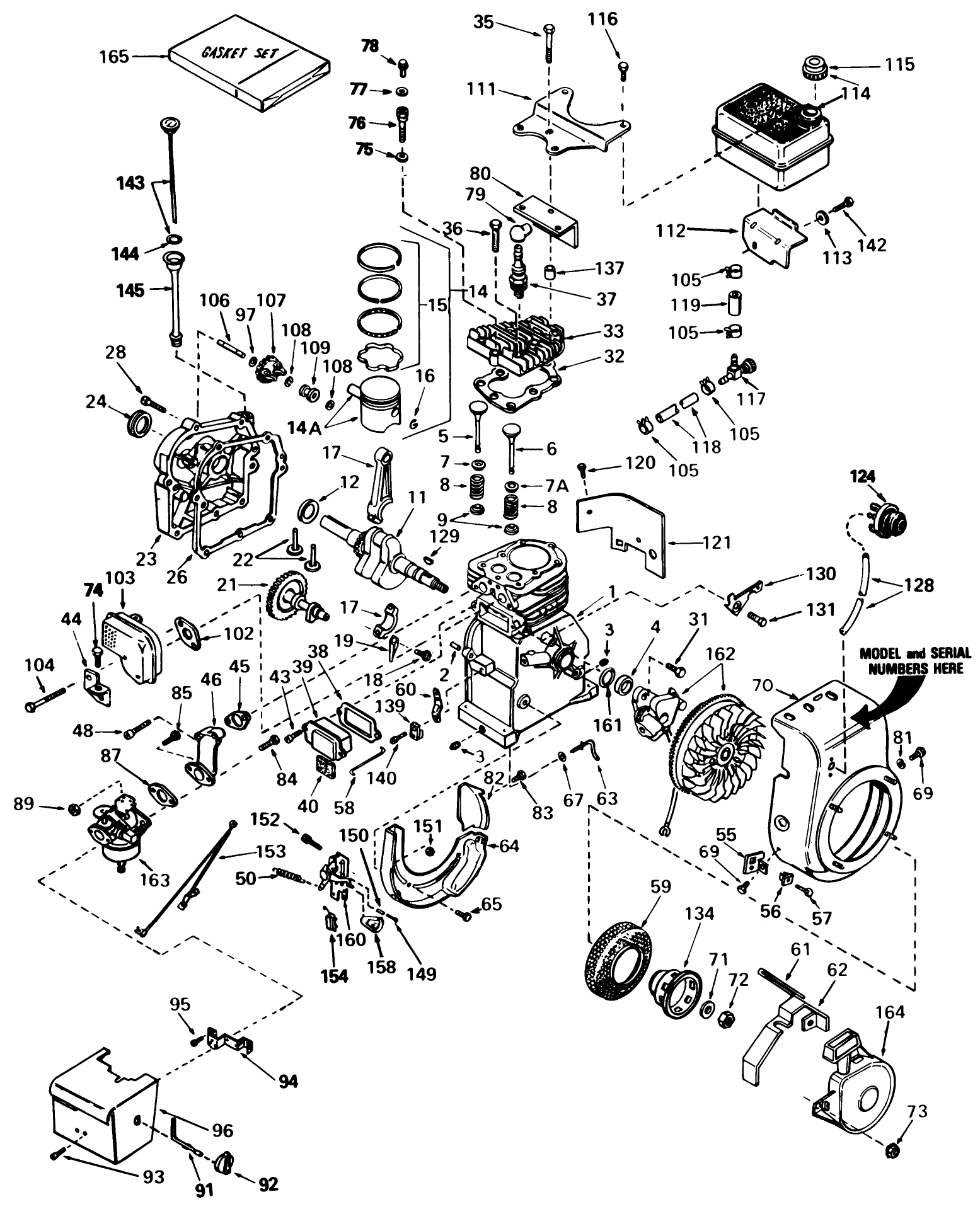 Engine Tecumseh Model Hs50-67223e