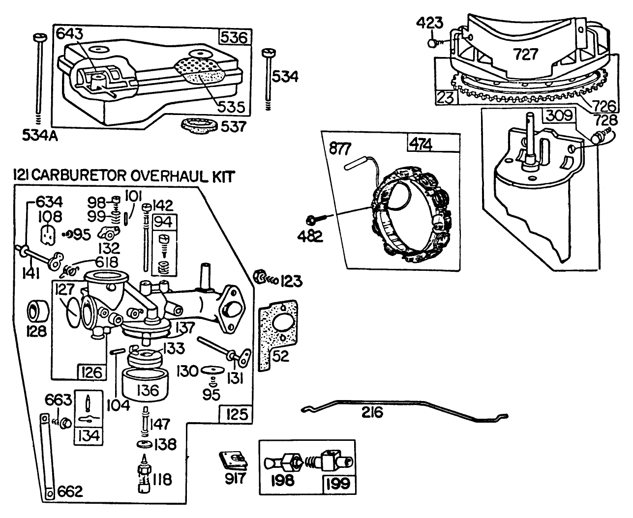 Engine Briggs & Stratton Model 252707-0230-01 (model 57360)