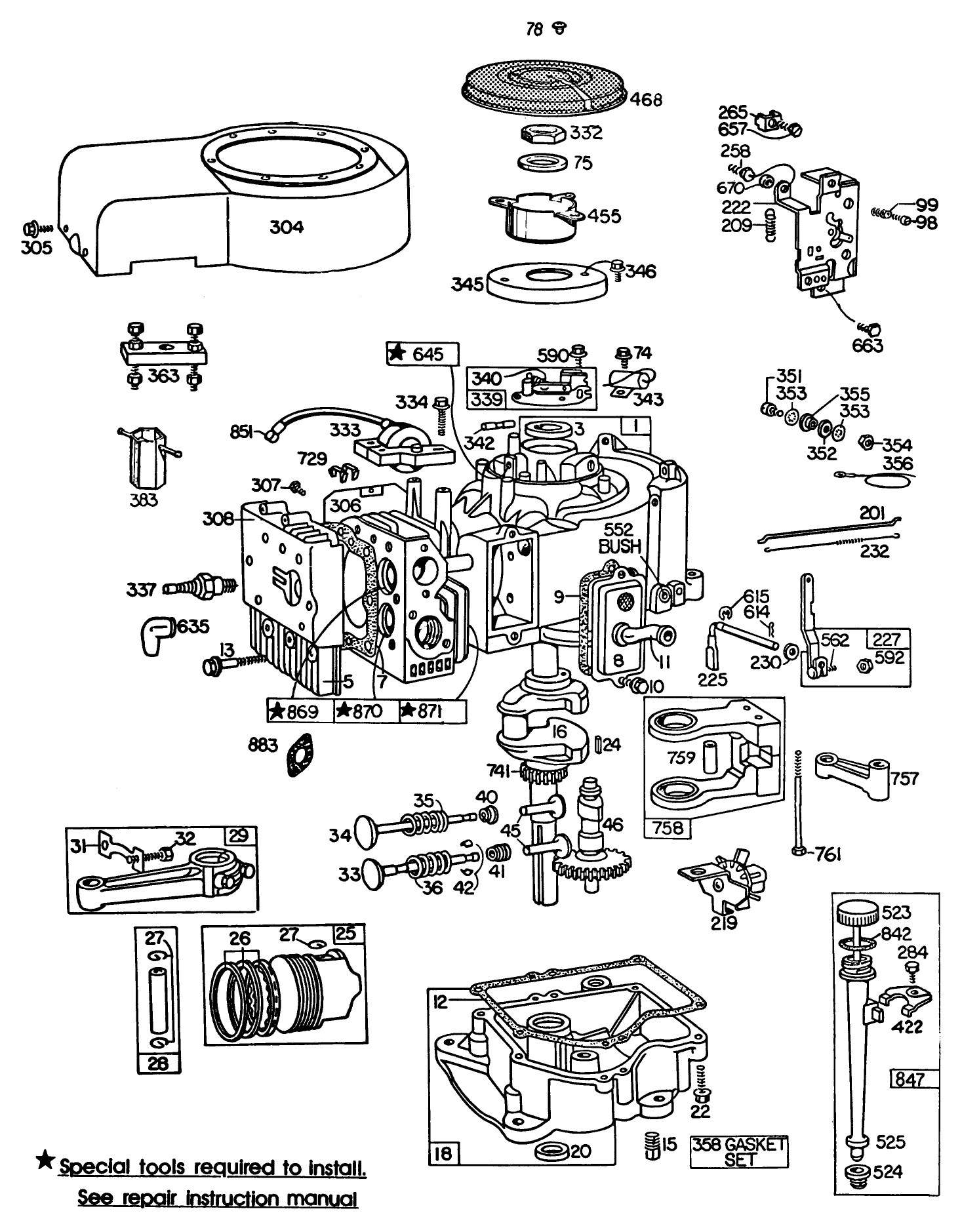 Engine Briggs & Stratton Model 252707-0230-01 (model 57360) (continued)
