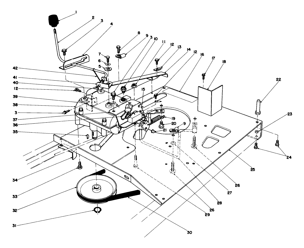Engine Plate And Shift Assembly