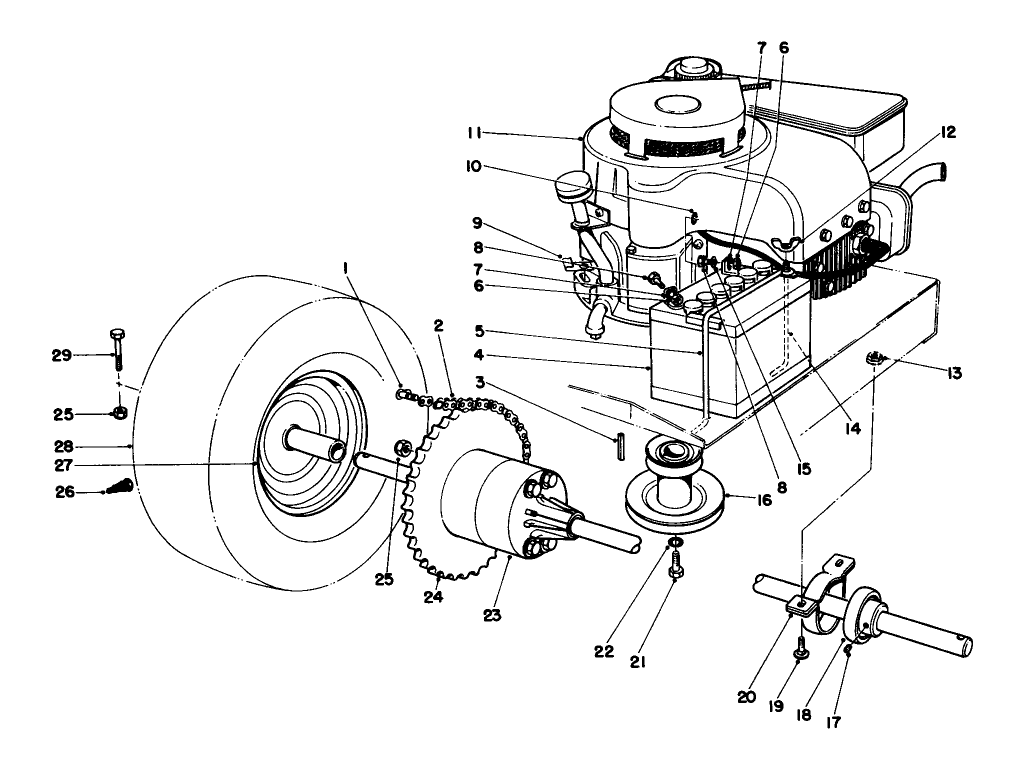 Engine And Axle Assembly