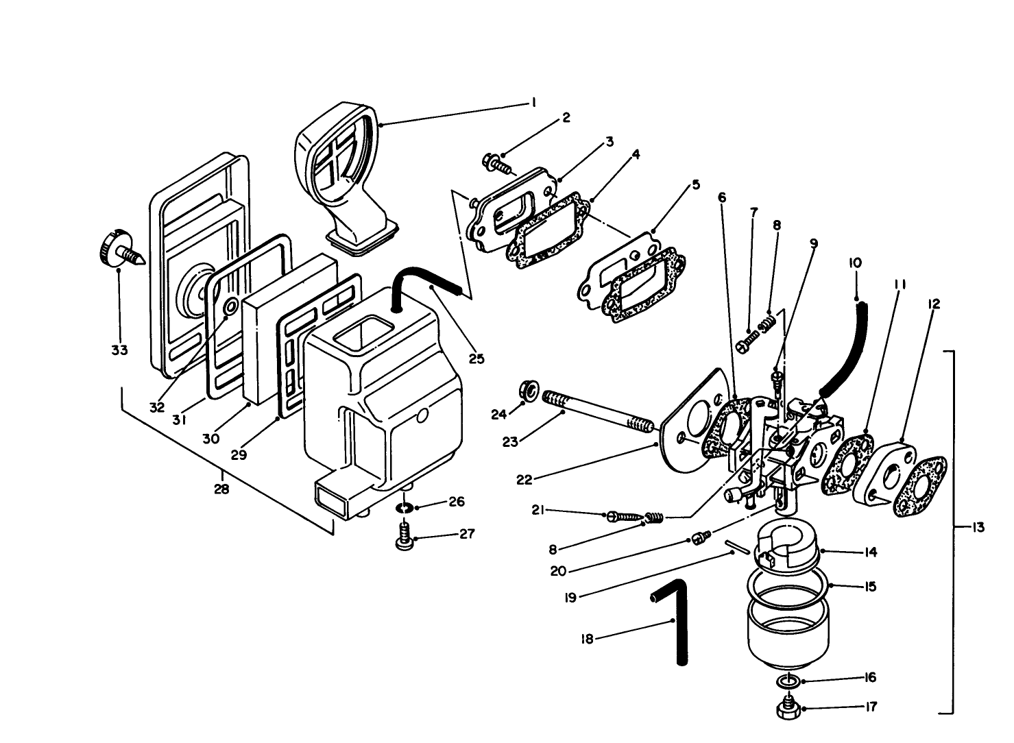 Air Cleaner & Carburetor Assembly
