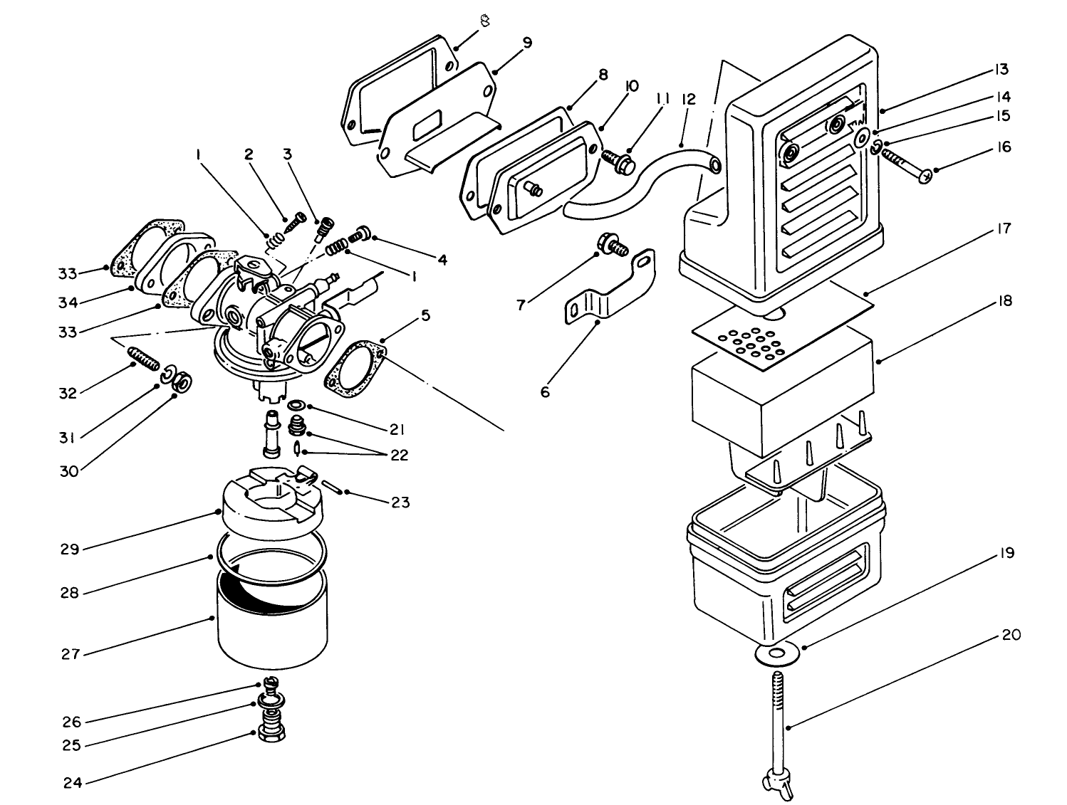 Air Cleaner & Carburetor Assembly