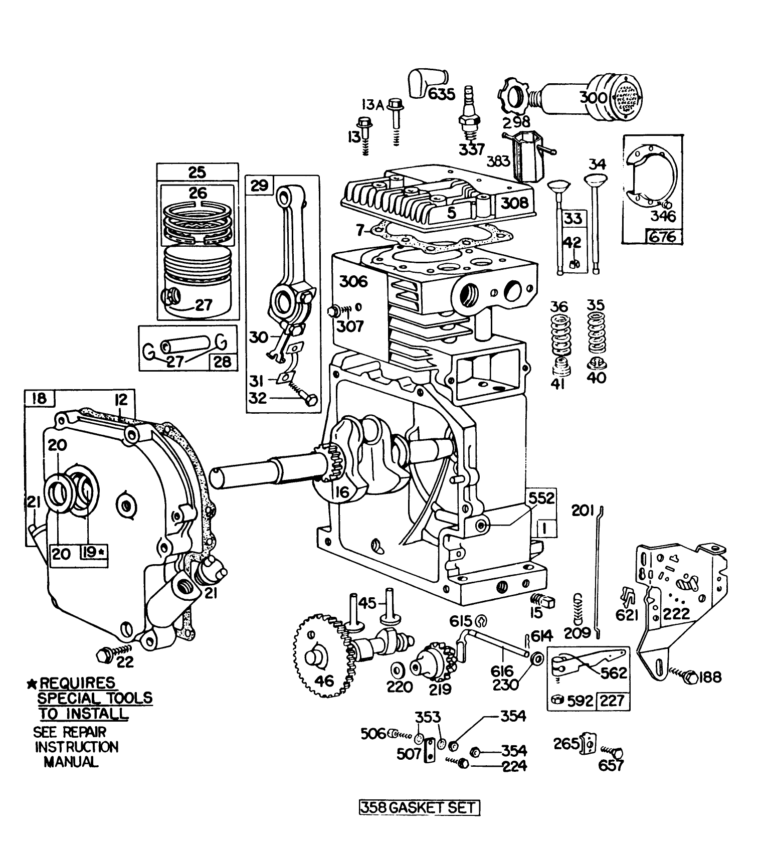 Engine Briggs & Stratton Model No. 190402-2720-01