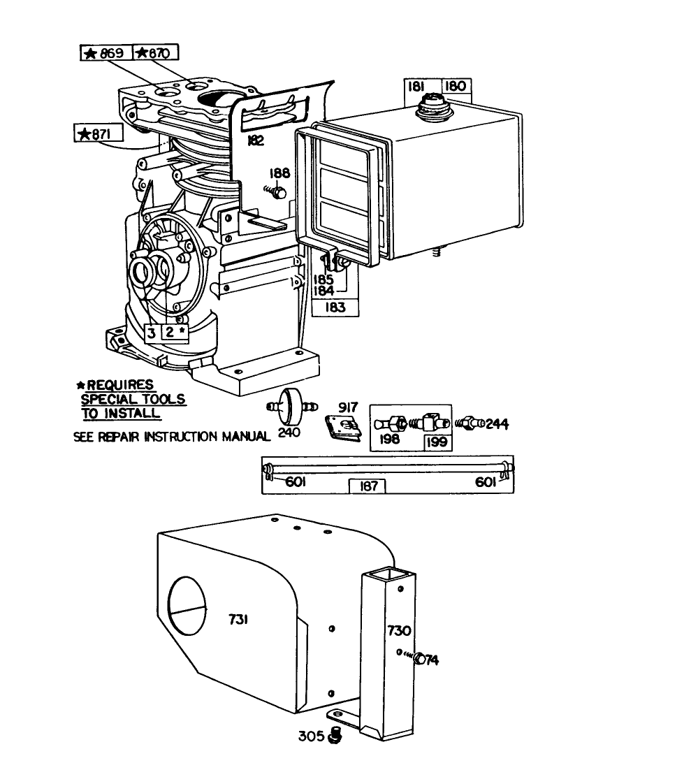 Engine Briggs & Stratton Model No. 190402-2720-01 (continued)