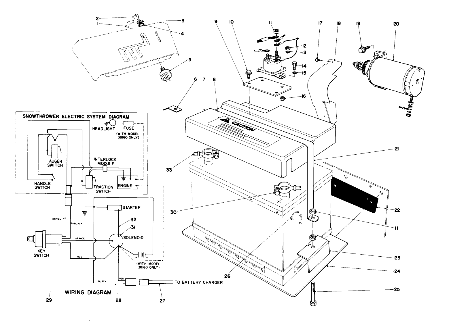 12 Volt Starting Motor Kit 42-3370 (optional)