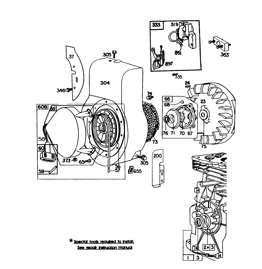 Briggs & Stratton Engine Model No. 130292-1642-01