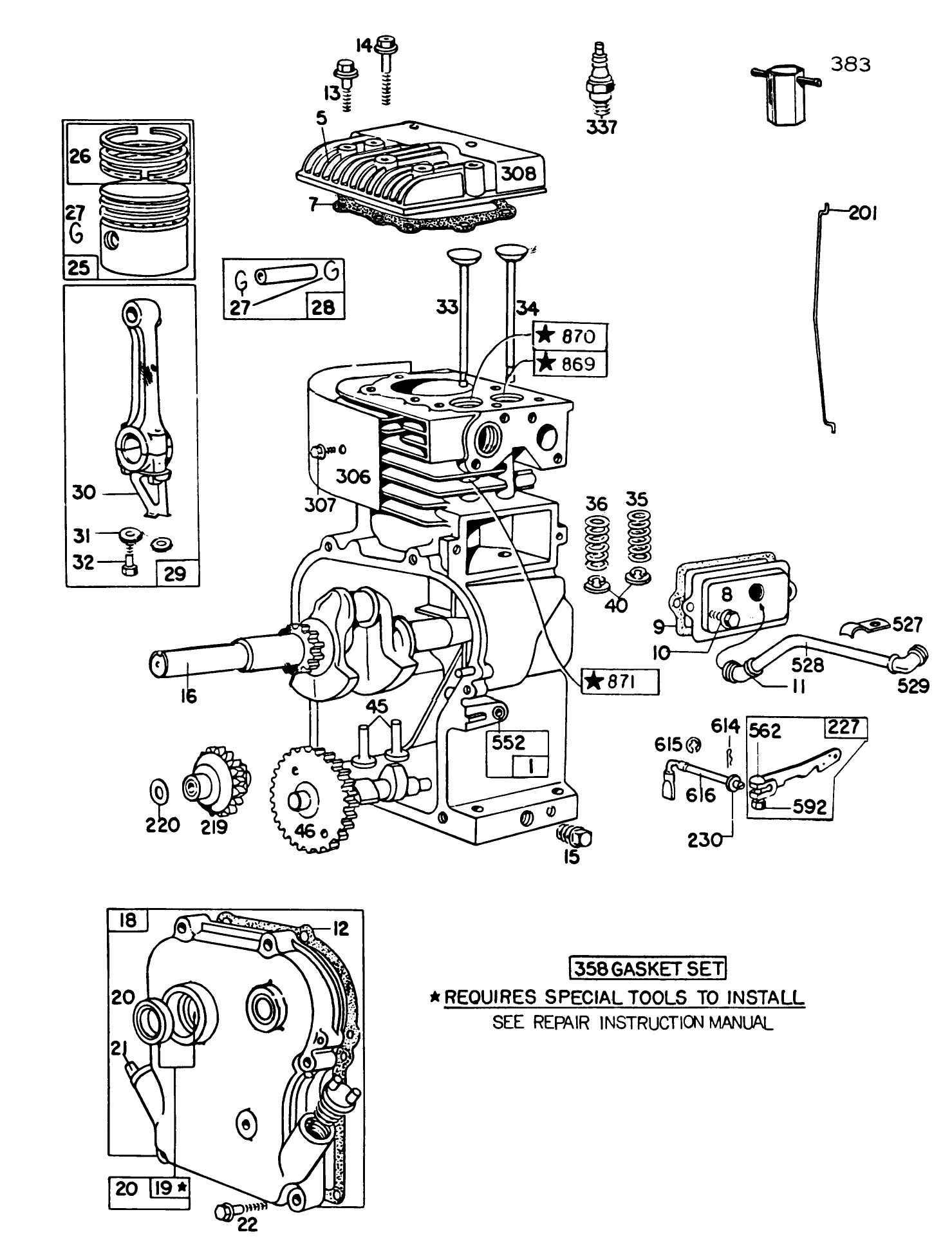 Briggs & Stratton Engine Model No. 130292-1642-01