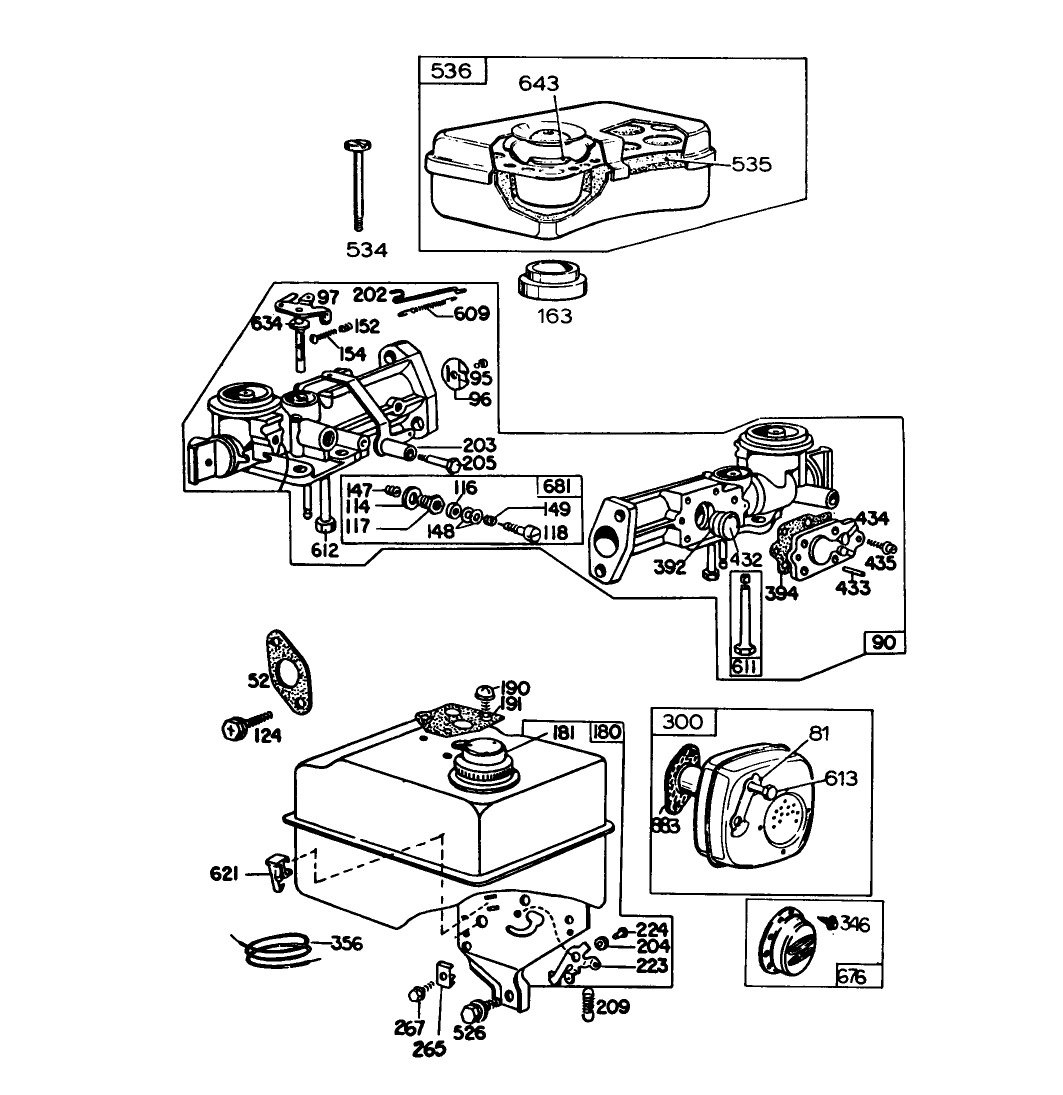 Briggs & Stratton Engine Model No. 130292-1642-01