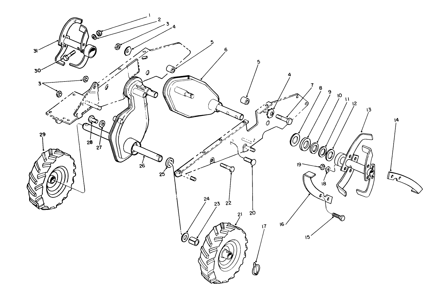 Wheel And Tine Assembly