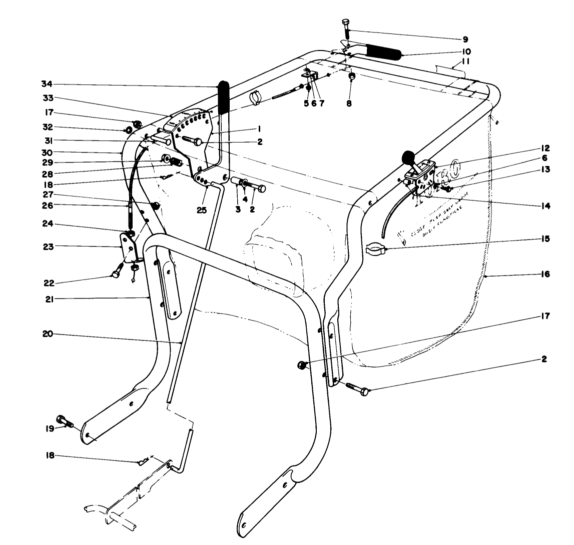 Controls And Handle Assembly (model 62923)