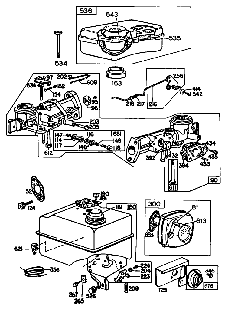 Engine Briggs & Stratton Model No. 130202-1640-01
