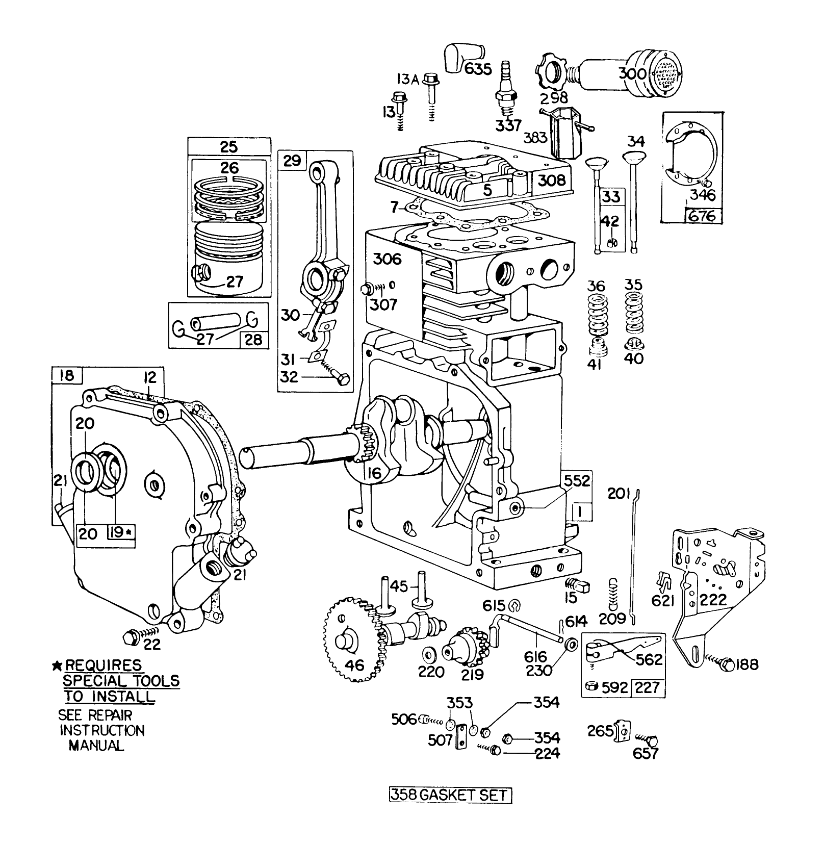 Engine Briggs & Stratton Model No. 190402-2720-01