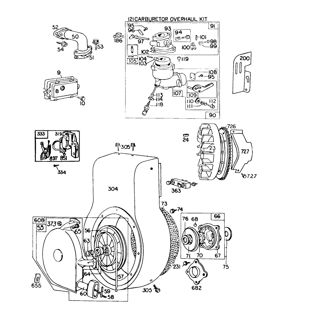 Engine Briggs & Stratton Model No. 190402-2720-01 (continued)