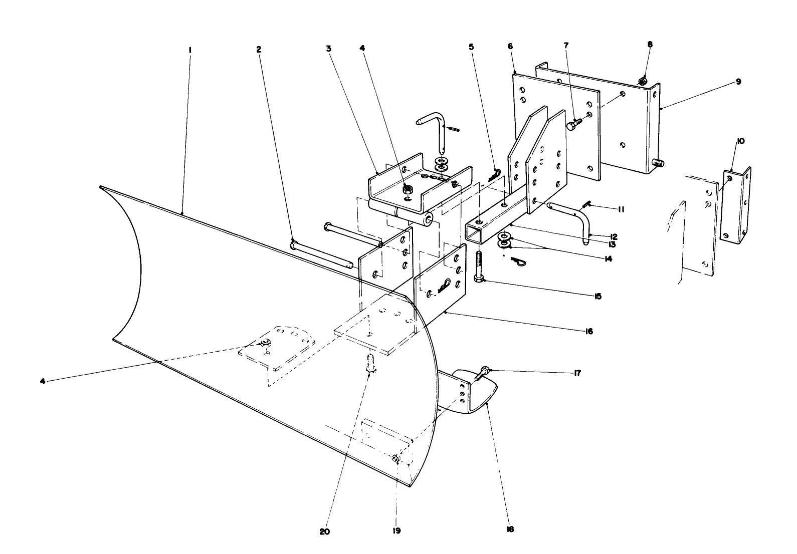 Grader Blade Assembly (model No. 59099)(optional)