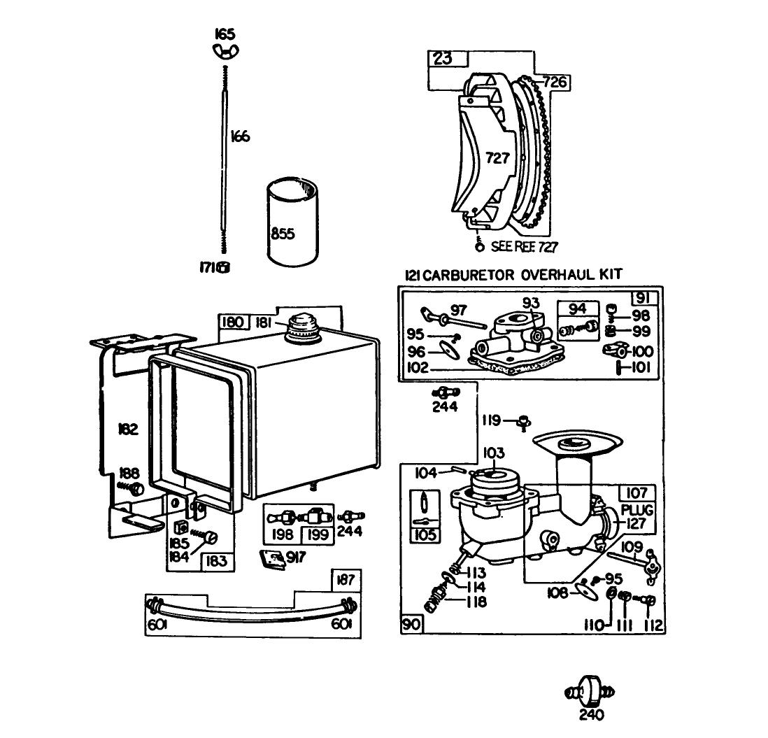 Engine Briggs & Stratton Model No. 252412-0685-01