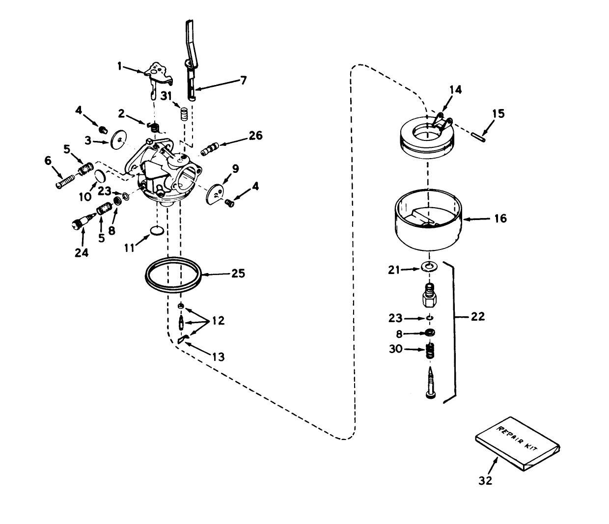 Carburetor No. 631920 (7 H.p. Snowthrower Model No. 38050)