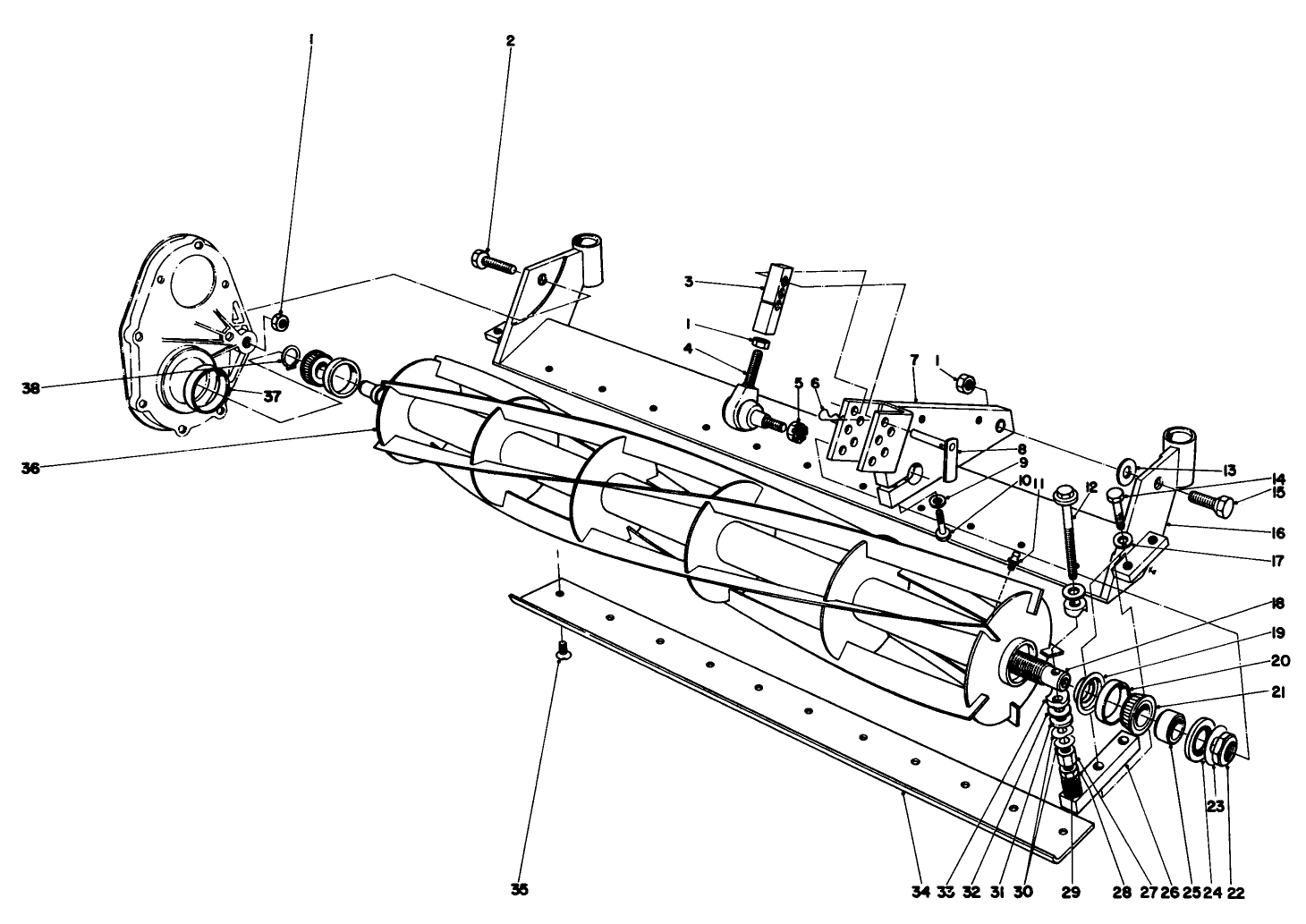 Reel And Bed Bar Assembly