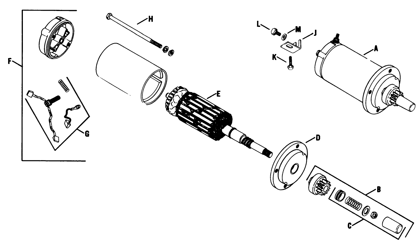 Electric Starter Assembly Engine Kohler Model No. K582qs Type No. Ps-36315 (continued)