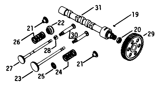 Engine Kohler Model No. K582qs Type No. Ps-36315 Camshaft & Valves-Group 4
