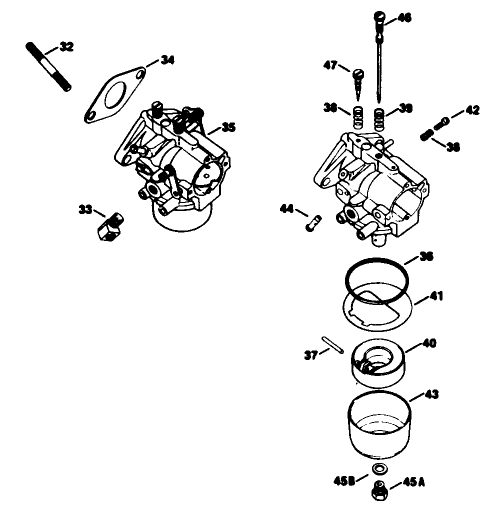 Engine Kohler Model No. K582qs Type No. Ps-36315 Carburetor-Group 5