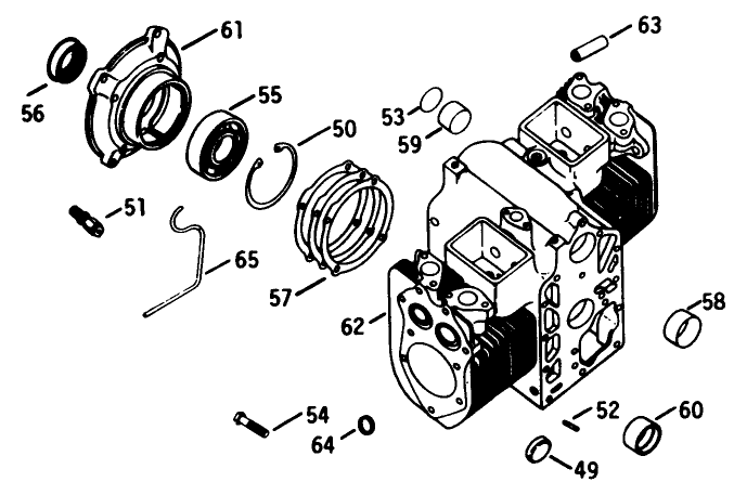 Engine Kohler Model No. K582qs Type No. Ps-36315 Crankcase-Group 7