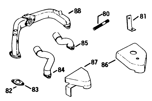 Engine Kohler Model No. K582qs Type No. Ps-36315 (continued) Intake & Exhaust Manifolds-Group 12