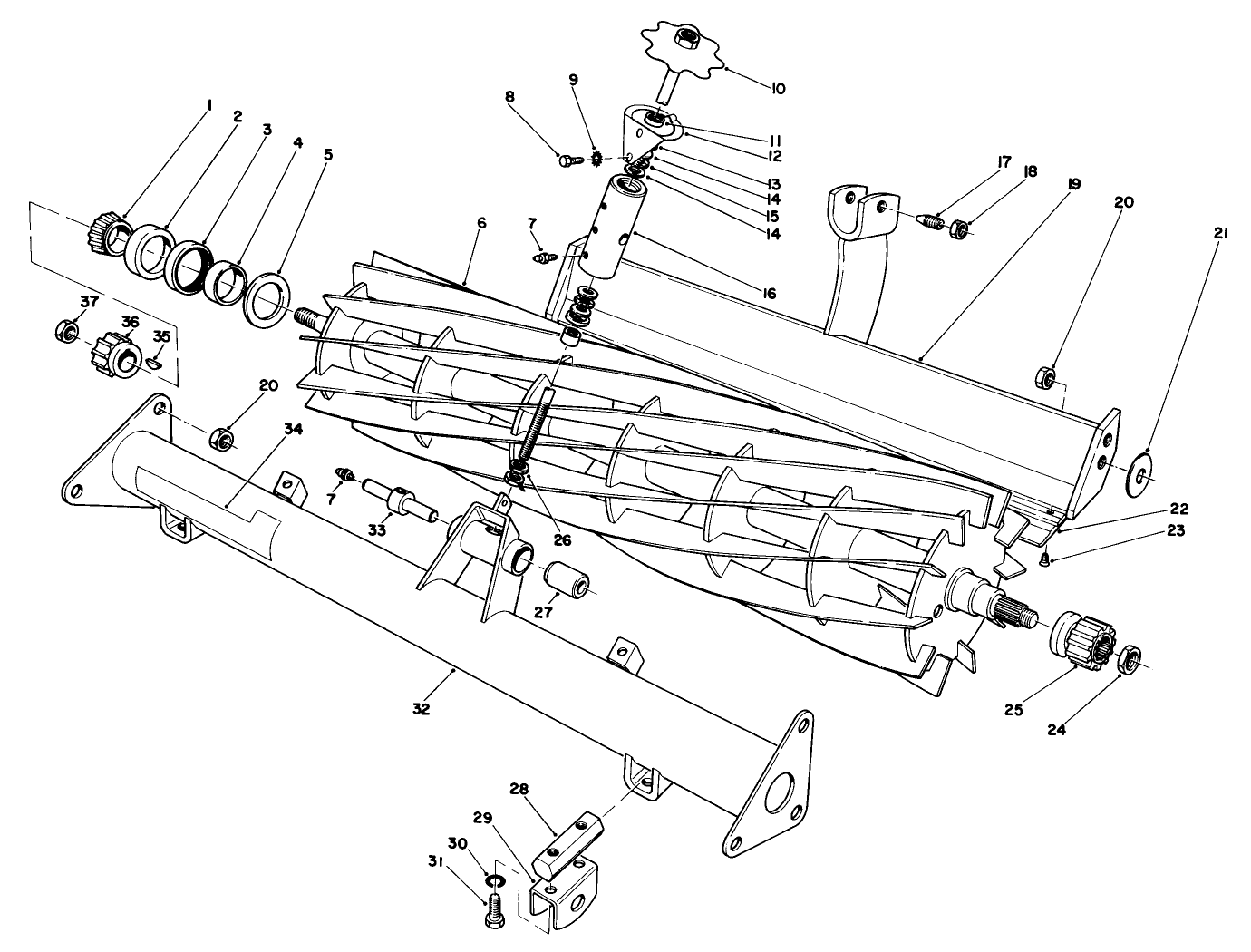 Reel & Bed Bar Assembly