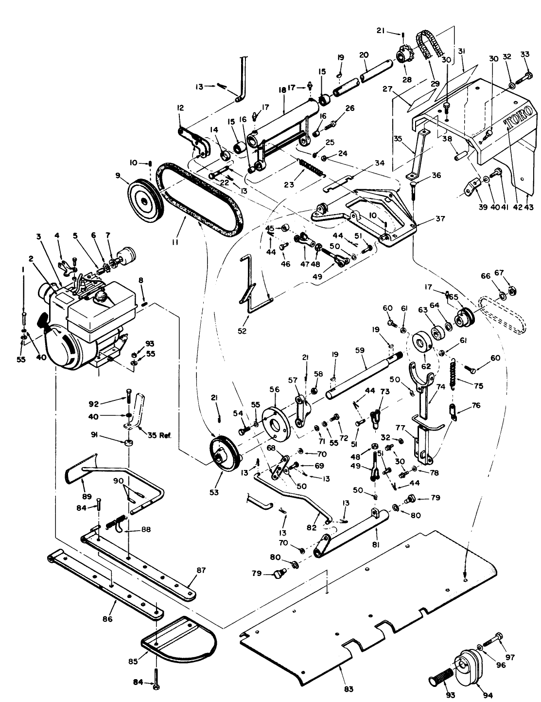 Engine And Countershaft Assembly