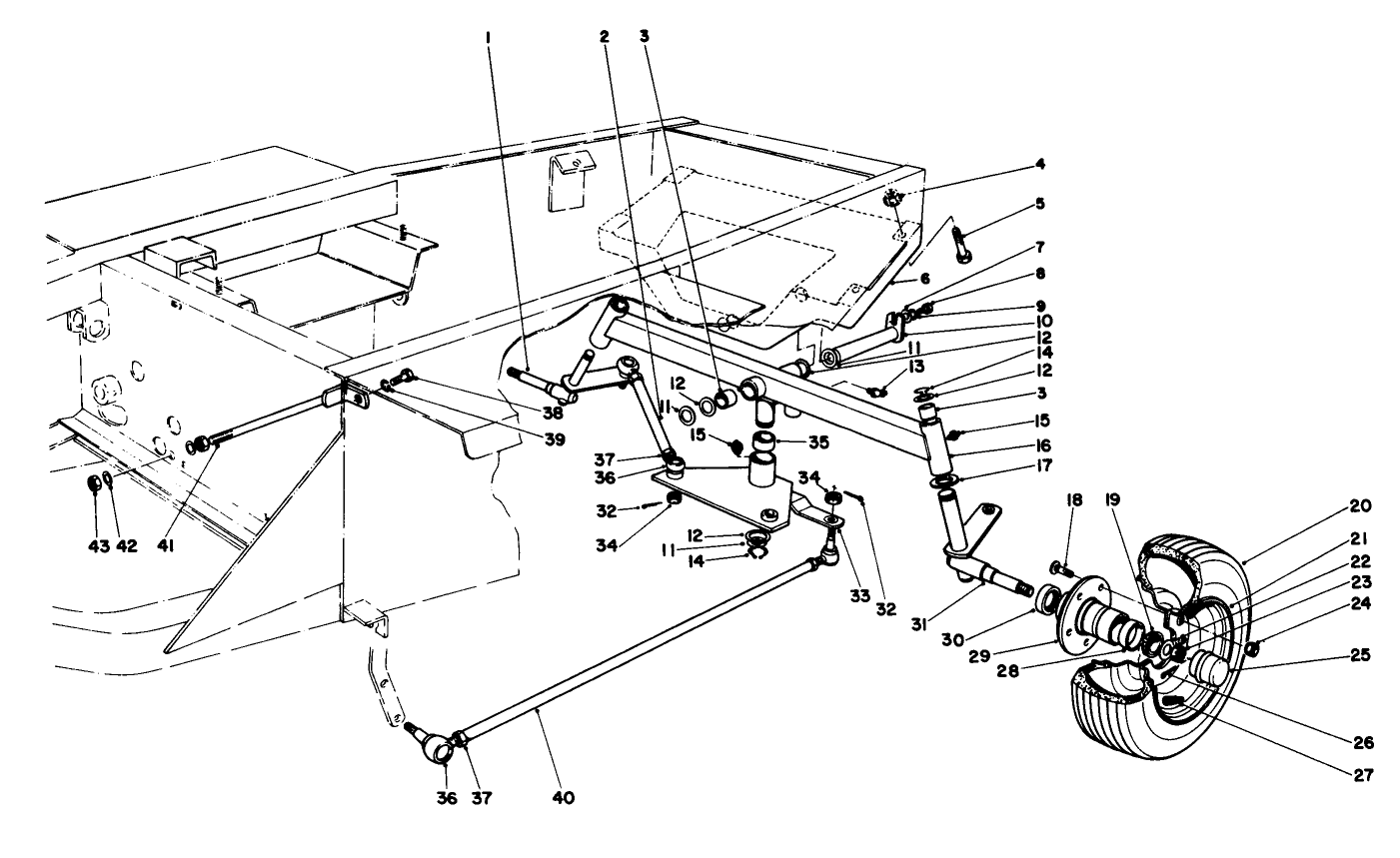 Rear Axle & Wheel Assembly