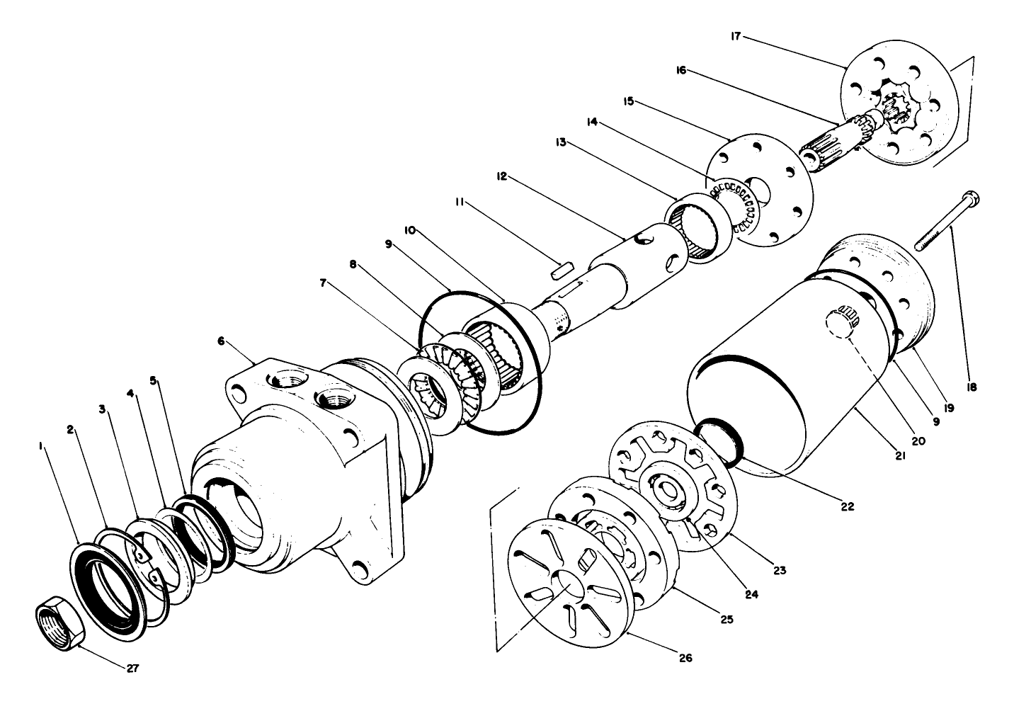 Hydraulic Drive Motor Left Rear No. 49-8621