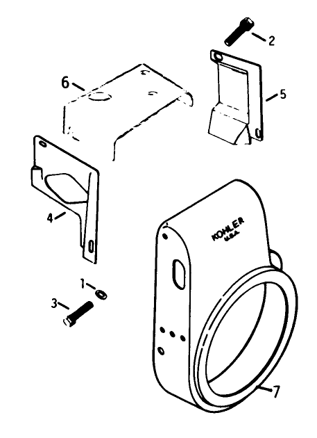 Baffles & Shroud Engine Kohler Model No. K321s Spec. No. 60399
