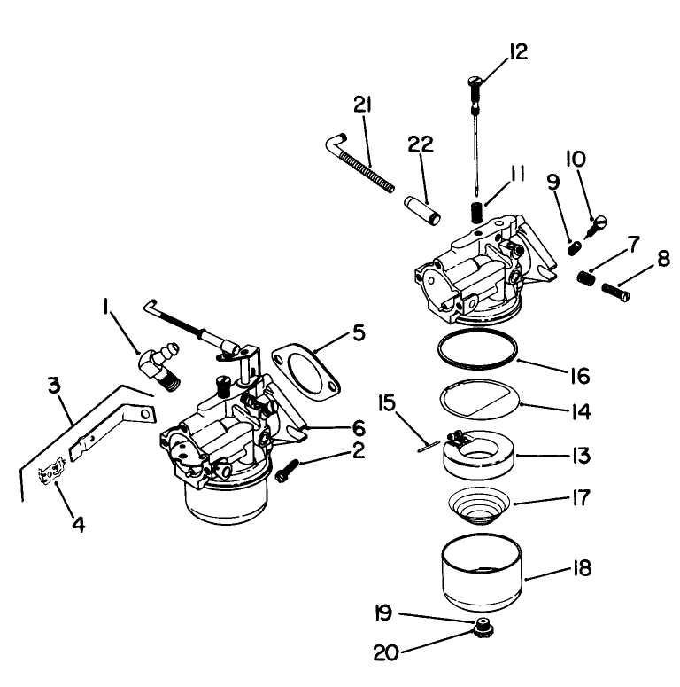 Carburetor Engine Kohler Model No. K321s Spec. No. 60399