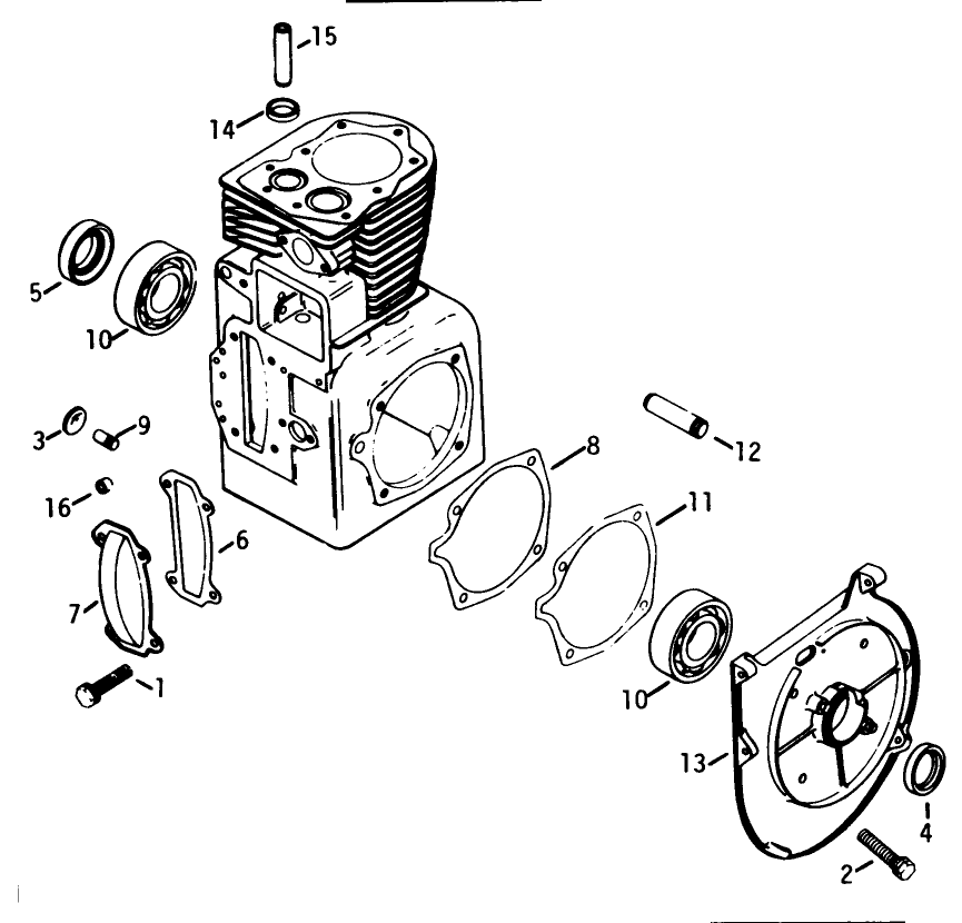 Crankcase Engine Kohler Model No. K321s Spec. No. 60399